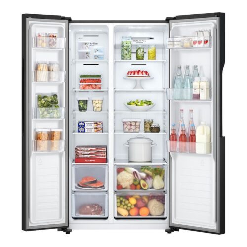 hinh anh tu lanh 2 canh side by side inverter 519 lit lg gr b256bl