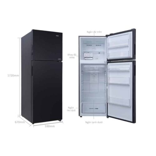 kich thuoc tu lanh 2 canh ngan da tren inverter 357 lit aqua aqr t376fa fb