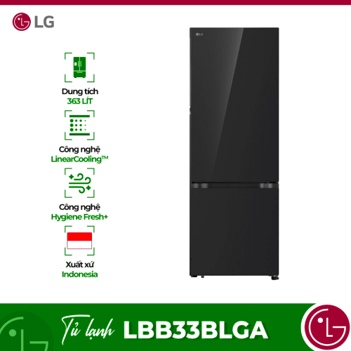 Tủ Lạnh 2 cánh Inverter 335 Lít  LG LBB33BLGA