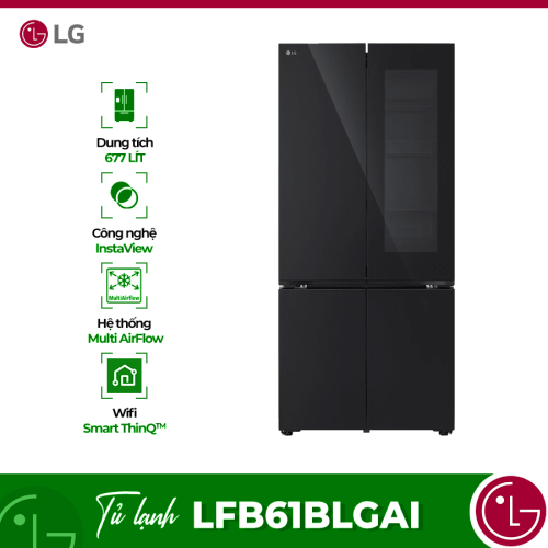 Tủ Lạnh 4 cánh Multi Door Inverter 617 Lít LG LFB61BLGAI