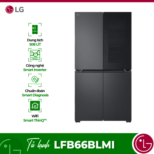 Tủ Lạnh 4 cánh Multi door Inverter 666 Lít LG LFB66BLMI