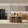 Mẫu tủ bếp Inox cánh Acrylic CA10 - Tủ bếp chữ L, hiện đại 1 Mẫu tủ bếp Inox cánh Acrylic CA10 - Tủ bếp chữ L, hiện đại
