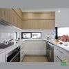 Mẫu tủ bếp Inox cánh Acrylic CA11 - Tủ bếp chữ U, hiện đại