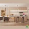 Mẫu tủ bếp nhựa cánh Melamine TBNM04 - Tủ bếp chữ L, hiện đại 1 Mẫu tủ bếp nhựa cánh Melamine TBNM04 - Tủ bếp chữ L, hiện đại