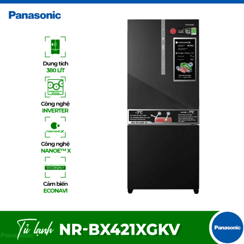 Tủ Lạnh 2 cánh Inverter 368 Lít Panasonic NR-BX421XGKV