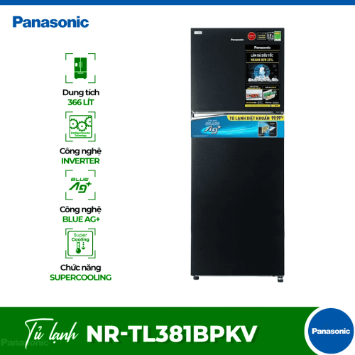 Tủ Lạnh 2 cánh Inverter 366 Lít Panasonic NR-TL381BPKV