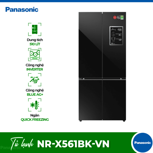 Tủ Lạnh 4 cánh Multi door Inverter 510 Lít Panasonic NR-X561BK-VN