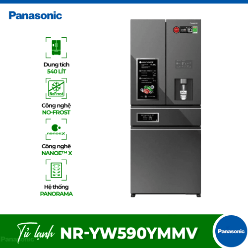 Tủ Lạnh 4 cánh Multi Door Inverter 540 Lít Panasonic NR-YW590YMMV
