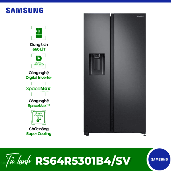 Tủ Lạnh 2 cánh side by side Inverter 635 Lít Samsung RS64R5301B4/SV 7 rs64r5301b4 sv optimized