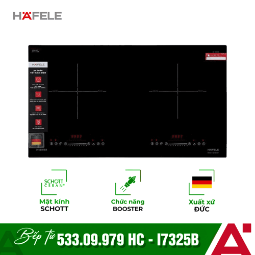 Bếp từ đôi Hafele HC-I7325B 533.09.979 lắp âm