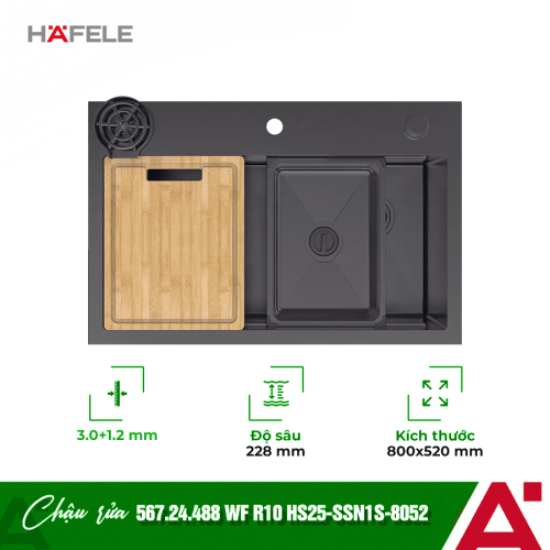 Chậu rửa bát Hafele WF R10 HS25-SSN1S-8052 567.24.488 Titan