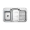 chau rua bat inox 1 ho chong xuoc Konox Dekor 8048SU