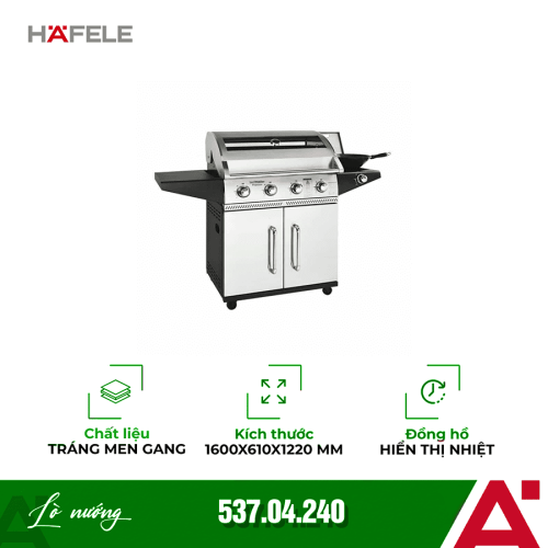 Lò nướng gas 4 vùng nướng Hafele 537.04.240