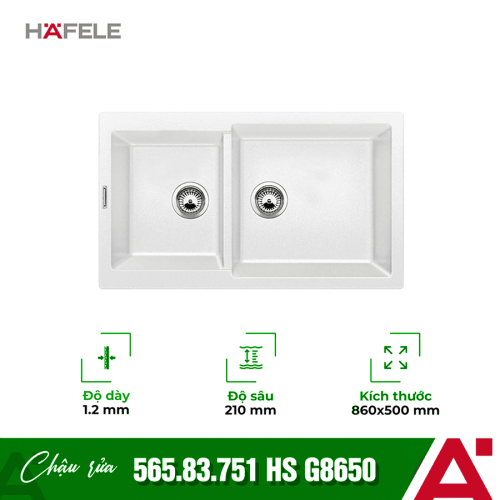 Chậu rửa chén bát Hafele HS G8650 565.83.751