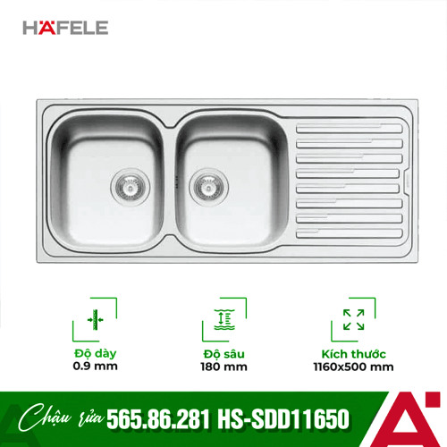 Chậu rửa chén bát Hafele HS S11650 565.86.281 ( Ngừng sản xuất)