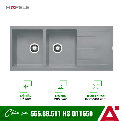 Chậu rửa chén bát Hafele HS G11650 565.88.511