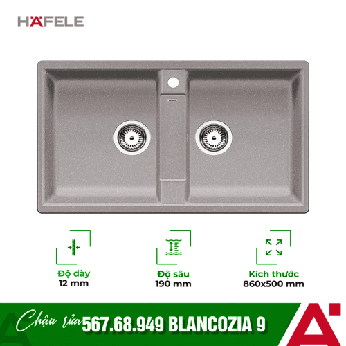 Chậu đá Hafele Blancozia 9 567.68.949
