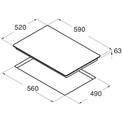 Bếp từ Cata IB 6030 X 3 Kích thước bếp từ Cata IB 6030 X