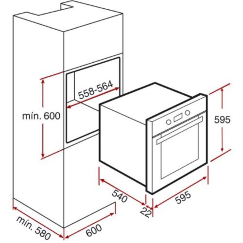 Lò nướng Teka HS 635 2 Kích thước lò nướng Teka HS 635