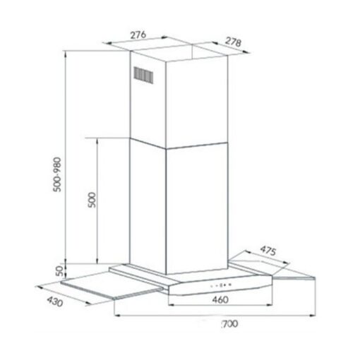 Máy hút khử mùi Eurosun EU-90AF82 3 Kích thước máy hút khử mùi Eurosun EU-90AF82