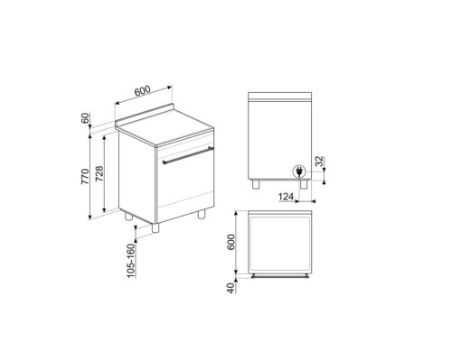 Bếp điện liền lò Hafele Smeg CO68CMA8 536.64.794 3 bep dien lien lo hafele smeg co68cma8 536.64.794 2