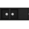 Chậu rửa đá Granite Malloca màu đen NERO G-50040 2 chau rua bat malloca nero g 50040
