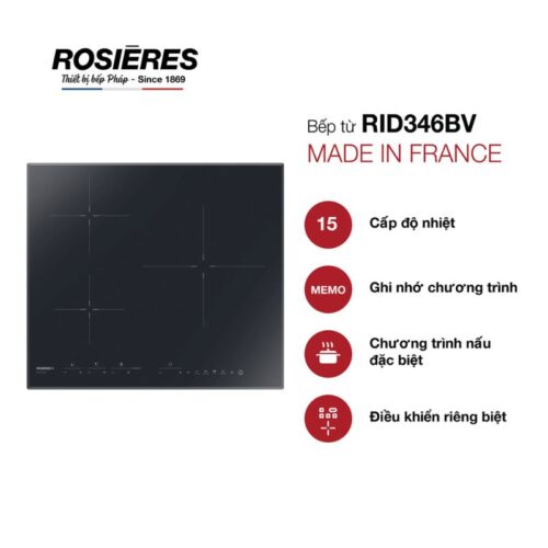 Bếp từ 3 vùng nấu Rosieres RID346BV 4 Chương trình của Bếp từ 3 vùng nấu Rosieres RID346BV