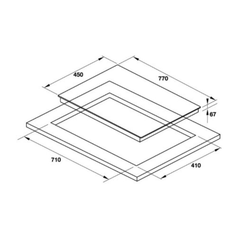 Kích thước bếp điện Hafele HC-R772D 536.61.685 Kích thước bếp điện Hafele HC-R772D 536.61.685