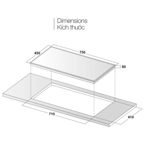 Bếp từ Lorca LCI 309 3 Kích thước bếp từ Lorca LCI-309