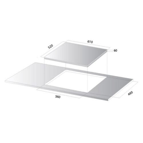 Bếp từ Kocher DI-866GE 3 Kích thước bếp từ Kocher DI-866GE