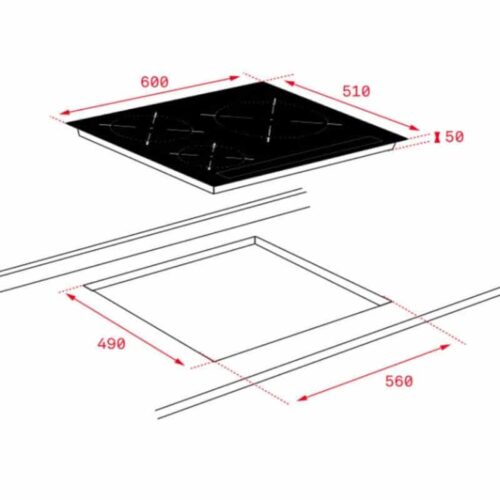 Bếp điện từ TEKA IBC 63015 BK MSS 112520018 5 Kích thước của Bếp từ TEKA IBC 63015 BK MSS