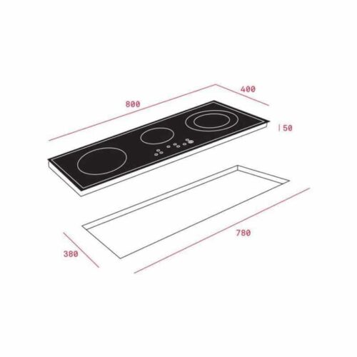 Bếp Từ Teka IR 8300 HS 4 Kích thước của Bếp Từ Teka IR 8300 HS