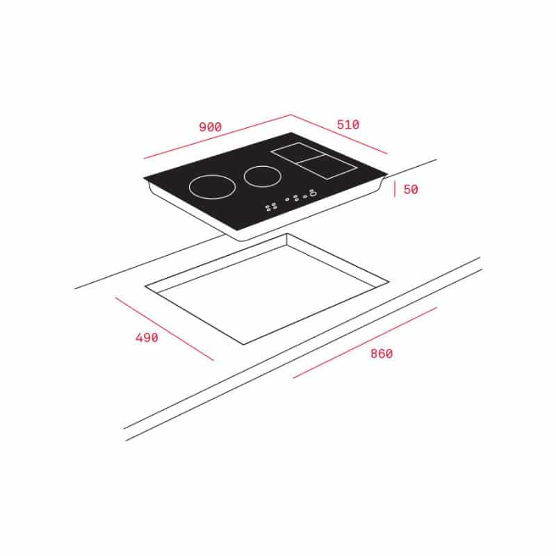 Kích thước của Bếp Từ Teka IRF 9430 Kích thước của Bếp Từ Teka IRF 9430