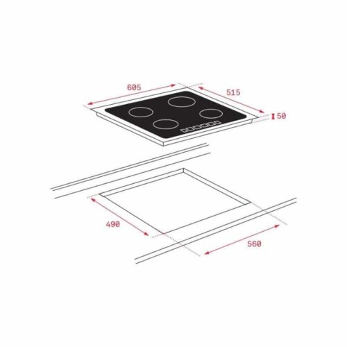 Bếp từ Teka IZ 6320 5 Kích thước của Bếp từ Teka IZ 6320