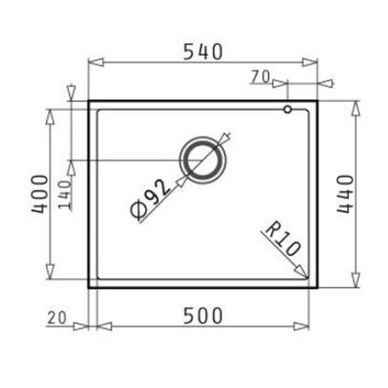Kích thước chậu đá BOSCH PYRAGRANITE TETRAGON (50X40) 1B Kích thước chậu đá BOSCH PYRAGRANITE TETRAGON (50X40) 1B