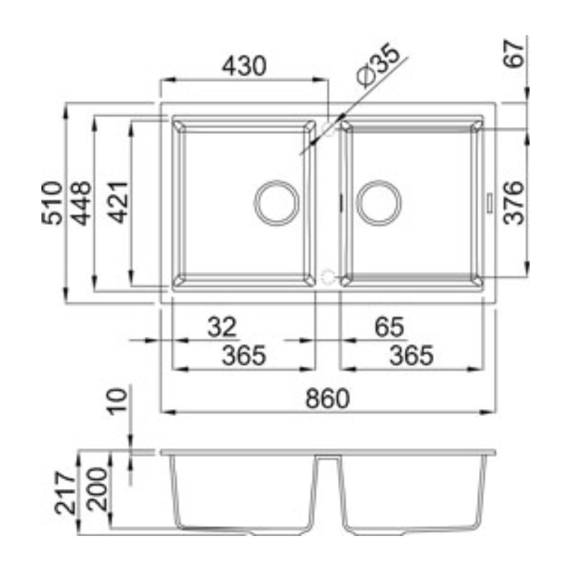 Chậu đá Malloca TITANIUM K-45073 ( NANO) Chậu đá Malloca TITANIUM K-45073 ( NANO)