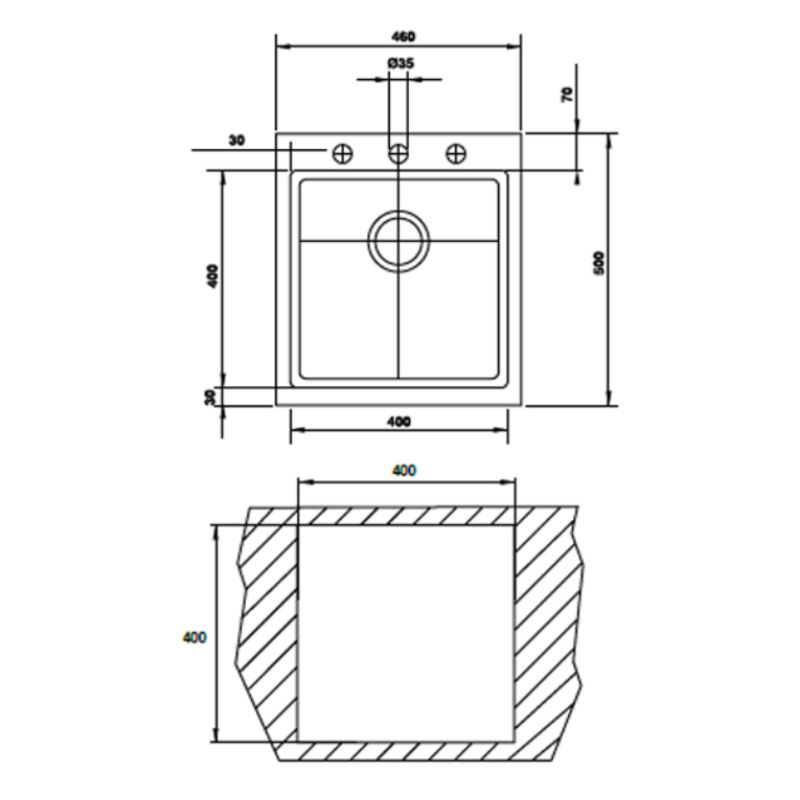 Kích thước chậu rửa chén bát Hafele HS G4650 565.84.561 Kích thước chậu rửa chén bát Hafele HS G4650 565.84.561