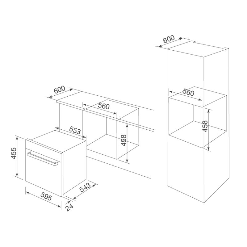 Kích thước lò hấp kết hợp nướng Malloca MST-LX12 Kích thước lò hấp kết hợp nướng Malloca MST-LX12