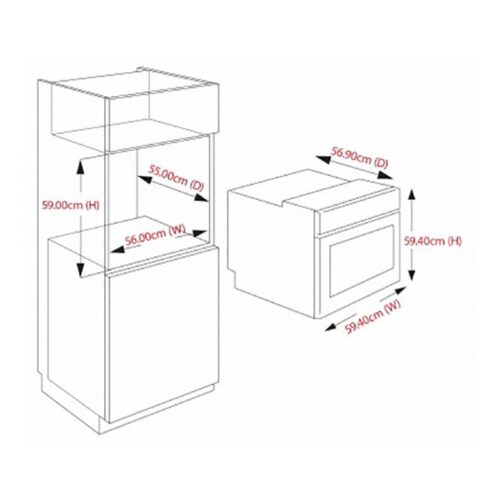 Lò nướng âm Electrolux EOC5400AOX 4 Kích thước lò nướng âm Electrolux EOC5400AOX
