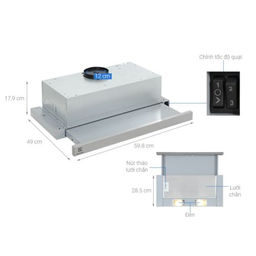 Máy hút mùi Electrolux LFP216S 4 Kích thước máy hút mùi Electrolux LFP216S