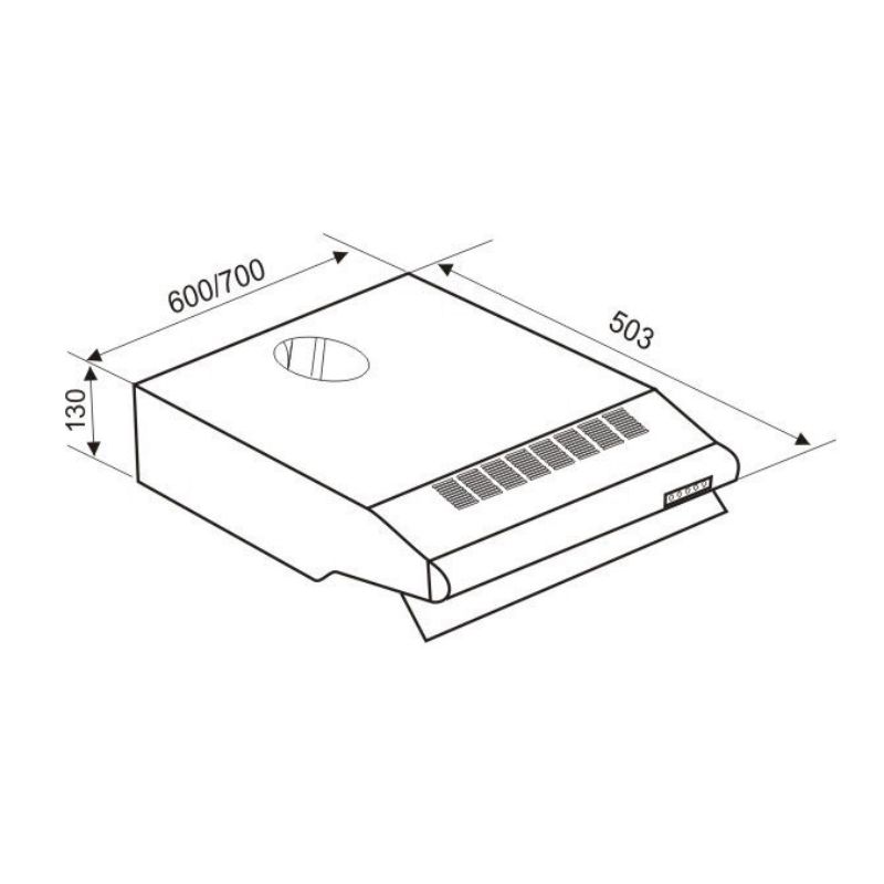 Kích thước máy hút mùi Faster FS0870S Kích thước máy hút mùi Faster FS0870S