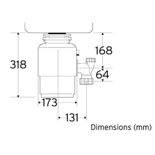 Máy hủy rác TEKA TR 550 115890013 3 Kích thước máy hủy rác TEKA TR 550
