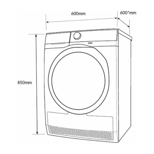 Máy sấy Electrolux EDH803BEWA 3 Kích thước máy sấy Electrolux EDH803BEWA