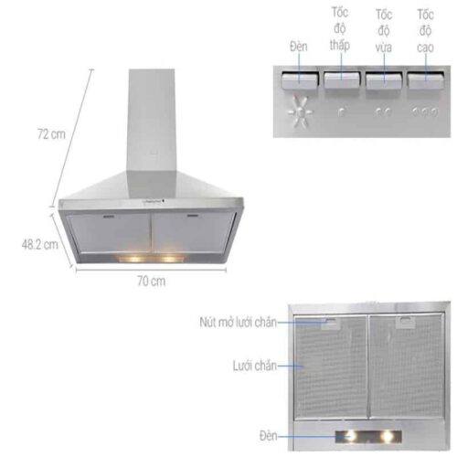 Máy hút mùi Teka DBB 60 4 Lắp đặt Máy hút mùi Teka DBB 60