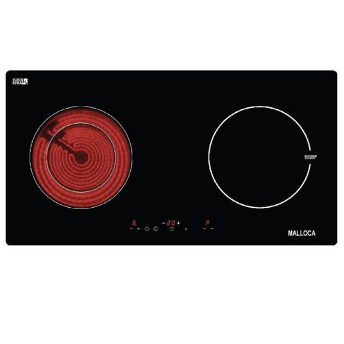 Bếp điện từ Malloca MH-02IR PG 3 Bếp điện từ Malloca MH-02IR PG kính âm 1 điện và 1 từ