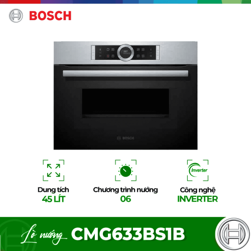 Lò nướng kết hợp vi sóng Bosch CMG633BS1B