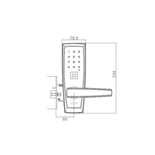 Khóa điện tử thông minh Giovani GSL-116E98CL 3 Kích thước của Khóa điện tử thông minh Giovani GSL-116E98CL