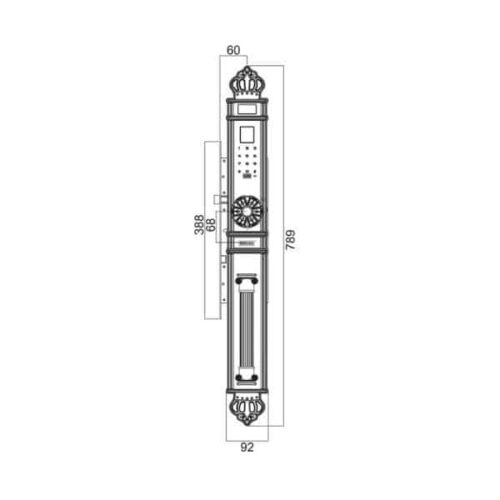 Khóa điện tử thông minh Giovani GSL-91A137 2 Kích thước của Khóa điện tử thông minh Giovani GSL-91A137