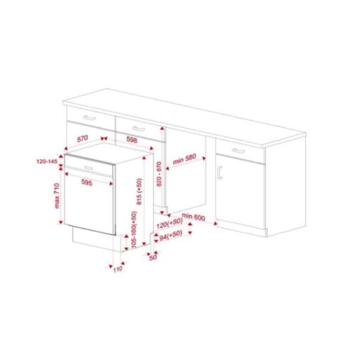 Máy rửa chén TEKA DSI 76850 SS replace DW8 60 S 114260009 6 Kích thước của Máy rửa bát Teka DW DSI 76850 SS