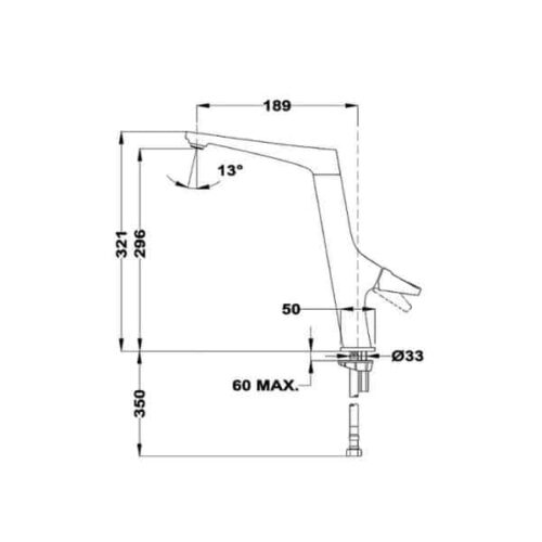 Vòi rửa Teka Sink faucet SN 915 3 Kích thước của Vòi rửa Teka Sink faucet SN 915